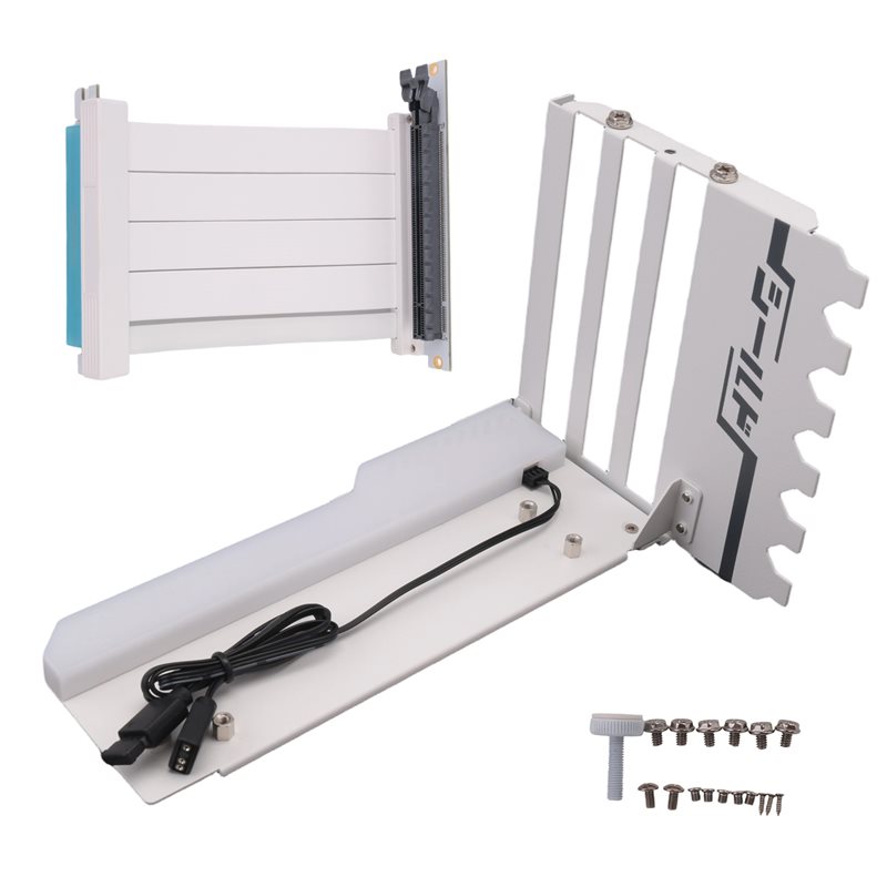 Pcie 4.0 X16 Riser Cable 90 Degree - Suporte vertical para GPU com textura